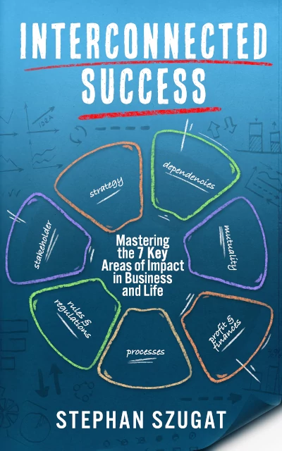 Book Cover of Interconnected Success - Mastering the 7 Key Areas of Impact in Business and Life.